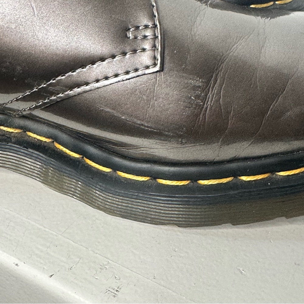 🔴 SOLD Doc Dr Martens Air Wair Shoes Patent Shiny Leather Oxford 10084 Bronzed - Picture 7 of 9